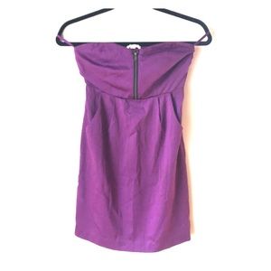 Strapless purple strapless dress